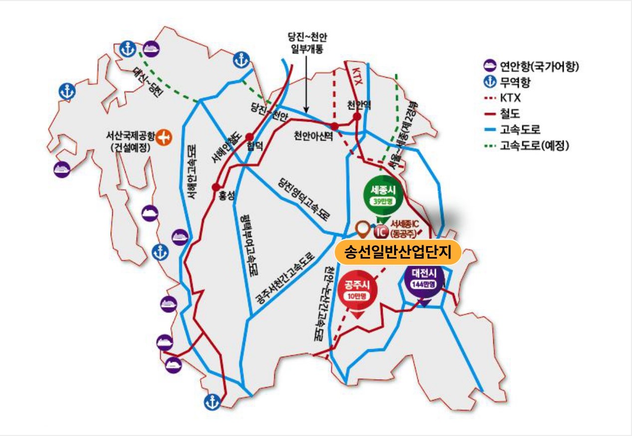 송선일반산업단지 지도