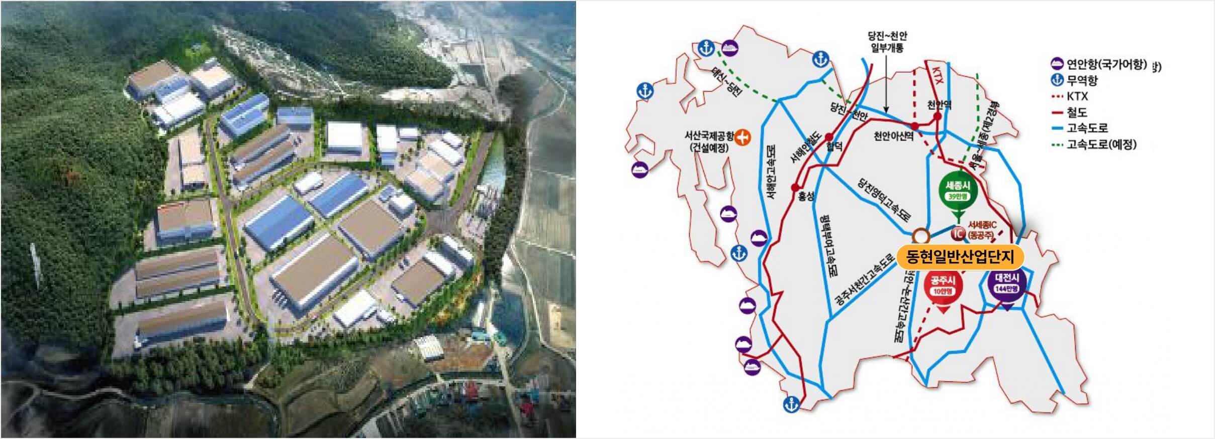 동현일반산업단지 전경, 지도